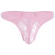 Pink or Black or Red  Stretch Mesh and Lace Thong With Front Pouch In Sizes Medium and Large.