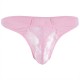 Pink or Black or Red  Stretch Mesh and Lace Thong With Front Pouch In Sizes Medium and Large.