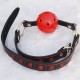 Red Breathable Adjustable Ball Gag With Steel O Rings And Red Hart Inserts.