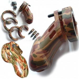 Locking Male Chastity Device CB6000 Camouflage Design.