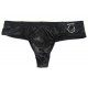 Black Steel O Ring  Pleather Low Rise Boxers.