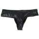 Black Steel O Ring  Pleather Low Rise Boxers.