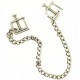 Steel Vise Nipple Clamps With Chain in Silver or Black.