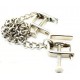 Steel Vise Nipple Clamps With Chain in Silver or Black.