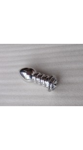 Large Ripple Stainless Steel Anal Plug.