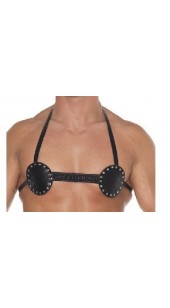 Leather Studded Adjastable Bra.