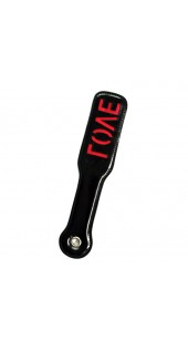 Black leather LOVE Paddle.