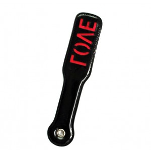 Black leather LOVE Paddle.