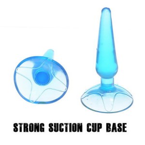 Plum Drop Starter Anal Plug in Blue or Purple.