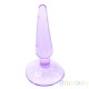 Plum Drop Starter Anal Plug in Blue or Purple.