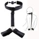 Black Mouth Gag With Adjustable Wrist  Restrains.