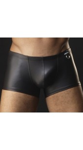 Pleather Boxers With Front O Ring.