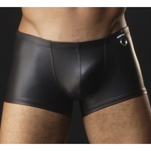 Pleather Boxers With Front O Ring.
