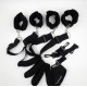 Under The Bed Wrist and Ankle Restraint Set in Pink or Black or Red..