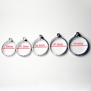 Steel Chastity Device Scrotum Ring in Five Sizes.  