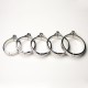 Steel Chastity Device Scrotum Ring in Five Sizes.  