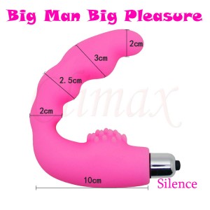 Prostate Dual Stimulator in Pink With Batteries.