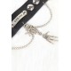 Caribbean Pirate Studded Leather Chocker Necklace.