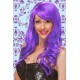 Deluxe Long Curled Purple Wig.