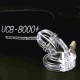 UCB-8000+ Clear Male Chastity Device With 8mm Stainless Steel Tube.