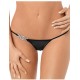 Stretch Black Thong With Rhinestone Detail in Sizes Medium to 3XL.