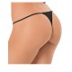 Stretch Black Thong With Rhinestone Detail in Sizes Medium to 3XL.