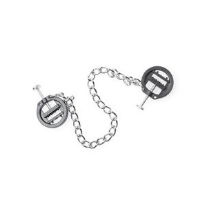 Adjustable Nipple Clamps With Small Spikes in Silver or Black.