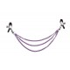 Adjustable Nipple Clamp's With Purple Linking Chain's.