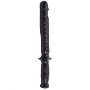Doc Johnson's The Hard Rammer Dildo with Gripping Handle Black.