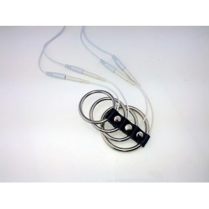 Four Steel Cock Ring Electro Sex Set.