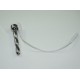 Electrical Urethral Sound Short Rod With Red Jewelry Tip