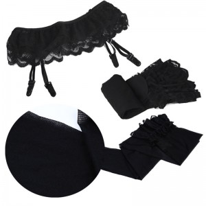 Stockings and Garter Set in Three Colours.