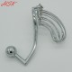 Bird Cage Steel Chastity Device With Anal Ball  50MM Scrotum Ring.