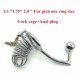 Bird Cage Steel Chastity Device With Anal Ball  50MM Scrotum Ring.