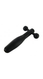 Silicone Cum-Thru Barbell Penis Plug