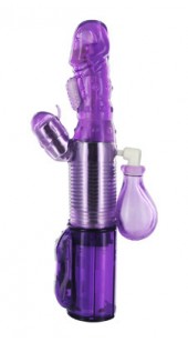 Seven Function Ejaculating Purple Vibrator.