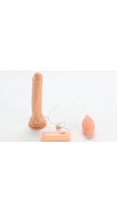 Ejaculating and Vibrating Cock With Remote Control and Suction Base.