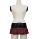 Red Tartan Two Zip Skirt