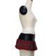 Red Tartan Two Zip Skirt