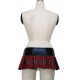 Red Tartan Two Zip Skirt