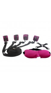 Under The Bed Wrist and Ankle Restraint Set With Blindfold..