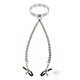 Chrome Steel Collar With Adjustable Nipple Clamps.