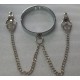 Chrome Steel Collar With Japanese Clover Nipple Clamps.