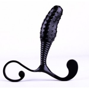 Black Anal Prostate Plug With Perineum Male G-Spot Stimulator