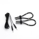 ElectroSex Adjustable Scrotum and Cock Tie Clamps Set With Beads.