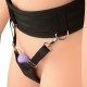 Black Adjustable Waist Belt With Clip On Thong With Vibrating Bullet.