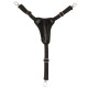 Black Adjustable Waist Belt With Clip On Thong With Vibrating Bullet.