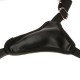 Black Adjustable Waist Belt With Clip On Thong With Vibrating Bullet.
