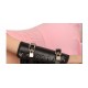 Soft Leather Arm Restrains With Lace Up Front and Brass Padlocks.