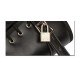 Soft Leather Arm Restrains With Lace Up Front and Brass Padlocks.